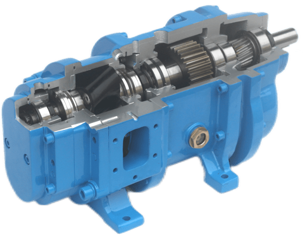 cutaway demo rotary lobe pump